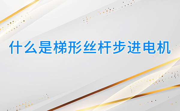 什么是梯形丝杆步进电机